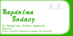 magdolna bodacz business card